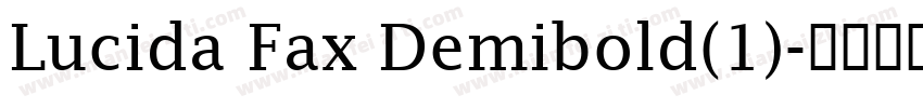 Lucida Fax Demibold(1)字体转换